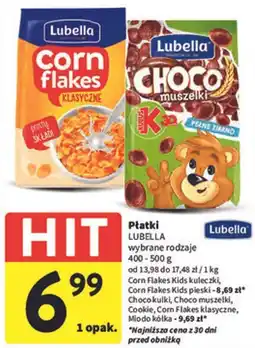 Intermarche Płatki Lubella (Corn Flakes Klasyczne, Choco muszelki, różne rodzaje) oferta