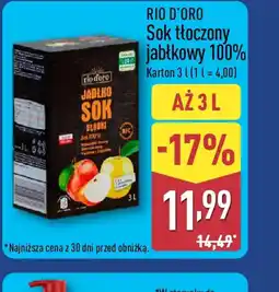 ALDI RIO D'ORO Sok jabłkowy oferta