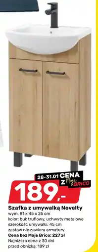 Bricomarche Szafka z umywalką oferta