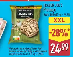 ALDI Pistacje prażone Trader Joe's oferta