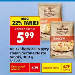 Biedronka Kluski ziemniaczane Nasze Smaki oferta
