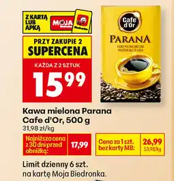 Biedronka Kawa mielona Cafe d'Or oferta