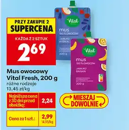 Biedronka Mus owocowy Vital oferta