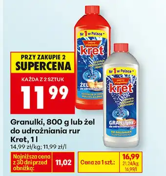Biedronka Żel do udrożniania rur Kret oferta