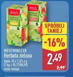 ALDI Westminster Herbata zielona oferta