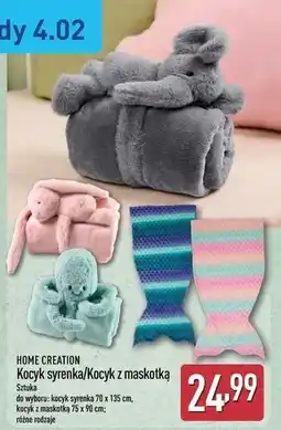 ALDI Kocyk syrenka/Kocyk z maskotką (Home Creation) oferta