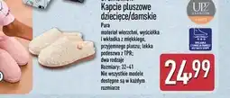 ALDI Kapcie pluszowe dziecięce/damskie oferta