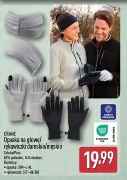 ALDI CRANE Opaska na głowę/rękawiczki damskie/męskie oferta