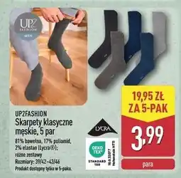 ALDI UP2FASHION Skarpety klasyczne męskie, 5 par oferta