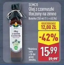 ALDI Semco Olej z czarnuszki tłoczony na zimno oferta