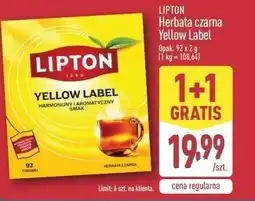 ALDI LIPTON Herbata czarna Yellow Label oferta
