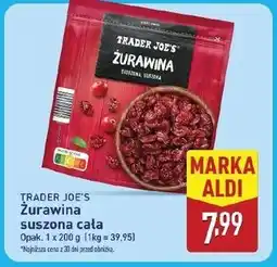 ALDI Trader Joe's Żurawina suszona cała oferta