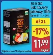 ALDI RIO D'ORO Sok tłoczony jabłkowy 100% oferta