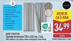 ALDI HOME CREATION Zasłony termiczne 135 x 245 cm, 2 szt oferta