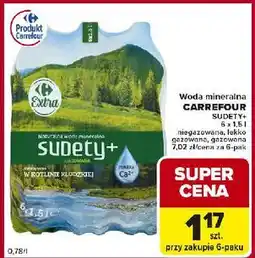 Globi Woda naturalna gazowana Carrefour Sudety+ oferta