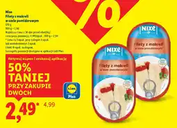 Lidl Nixe Filety z makreli w sosie pomidorowym oferta