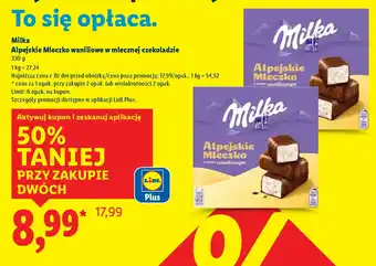 Milka Alpejskie Mleczko waniliowe w mlecznej czekoladzie