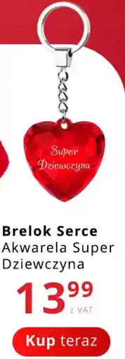 Poczta Polska Brelok Serce Akwarela Super Dziewczyna oferta