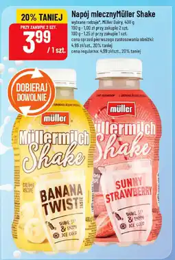 Polomarket Napój mleczny Müller Shake Sunny Strawberry oferta