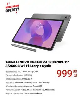 Media Expert Tablet LENOVO IdeaTab ZAFR0378PL 11 8/256GB Wi-Fi Szary + Rysik oferta