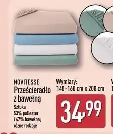 ALDI NOVITESSE Prześcieradło z bawełną (140-160 x 200 cm) oferta
