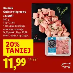 Lidl Gulasz wieprzowy z szynki oferta