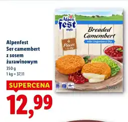 Lidl Ser camembert z sosem żurawinowym oferta