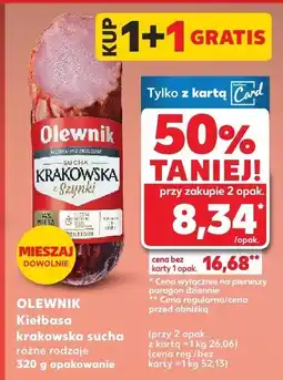 Kaufland Kiełbasa krakowska sucha różne rodzaje oferta