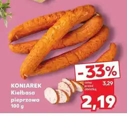 Kaufland Koniarek kiełbasa pieprzona oferta