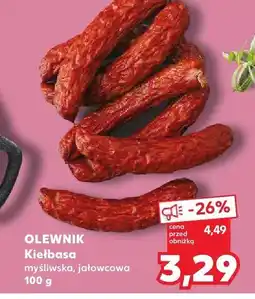 Kaufland Olewnik kiełbasa myśliwska, jałowcowa oferta