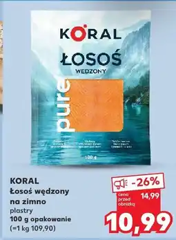 Kaufland Łosoś wędzony na zimno plastry 100g opakowanie oferta