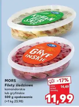 Kaufland Filety śledziowe komandorskie lub gryfińskie 500g opakowanie oferta