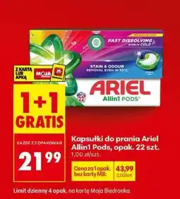 Biedronka Ariel Allin1 Pods, opak. 22 szt oferta