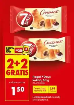 Biedronka Rogal 7 Days kakao 60 g oferta