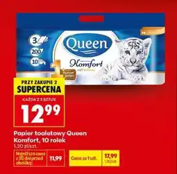 Biedronka Papier toaletowy Queen Komfort 10 rolek oferta