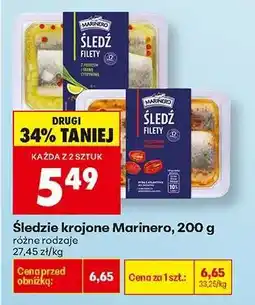 Biedronka Śledzie krojone Marinero 200 g oferta
