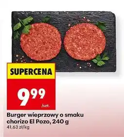 Biedronka Burger wieprzowy o smaku chorizo El Pozo, 240 g oferta