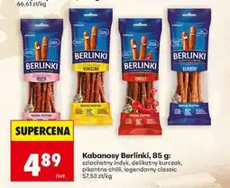 Biedronka KABANOSY BERLINKI 85 G oferta