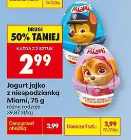 Biedronka Jogurt jajko z niespodzianką Miami, 75 g oferta