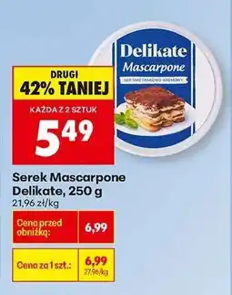 Biedronka Serek Mascarpone Delikate 250 g oferta