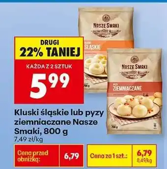 Biedronka Kluski śląskie lub pyzy ziemniaczane Nasze Smaki, 800 g oferta