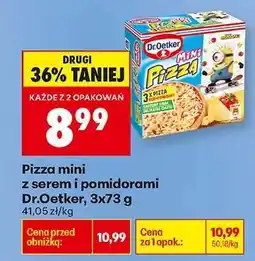 Biedronka Pizza mini z serem i pomidorami Dr.Oetker 3x73 g oferta