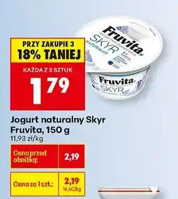 Biedronka Jogurt naturalny Skyr Fruvita, 150 g oferta