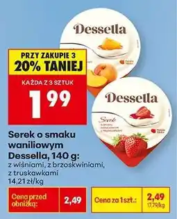 Biedronka Serek o smaku waniliowym Dessella, 140 g oferta