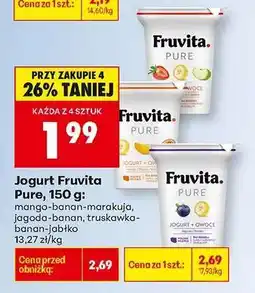 Biedronka Jogurt Fruvita Pure 150 g oferta