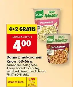 Biedronka Danie z makaronem Knorr, 53-66 g oferta