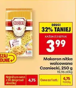 Biedronka Makaron nitka walcowana Czaniecki, 250 g oferta