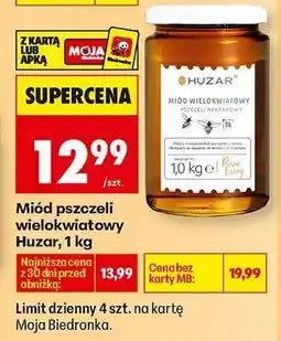 Biedronka Miód pszczeli wielokwiatowy Huzar, 1 kg oferta