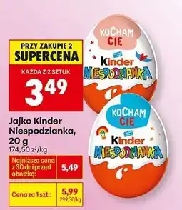 Biedronka Jajko Kinder Niespodzianka 20 g oferta