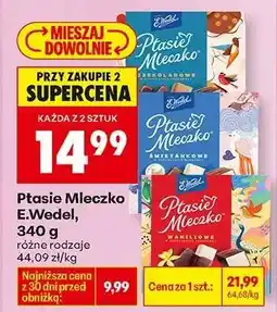 Biedronka PTASIE MLECZKO E.WEDEL, 340 G oferta